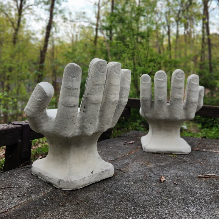 Concrete Hand Chairs, Set of 2 – Selcouth Home