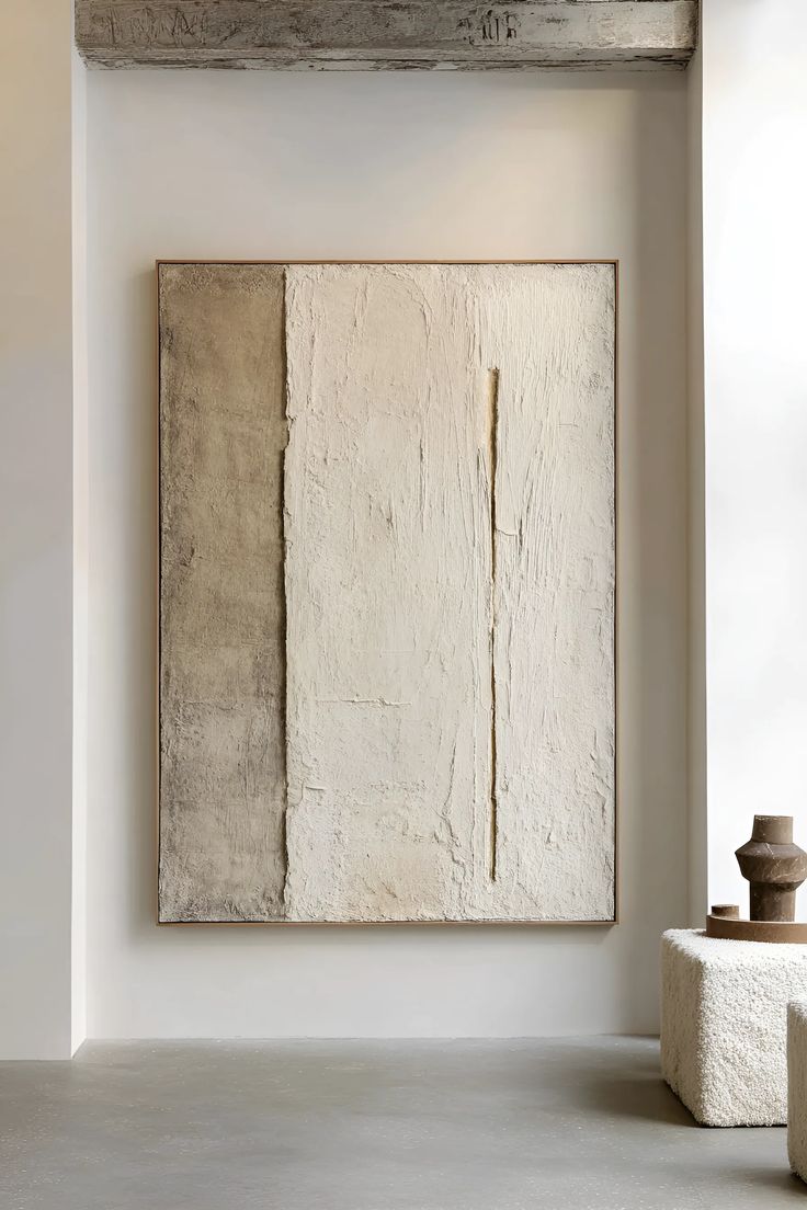 This textured abstract artwork captures the raw beauty of im