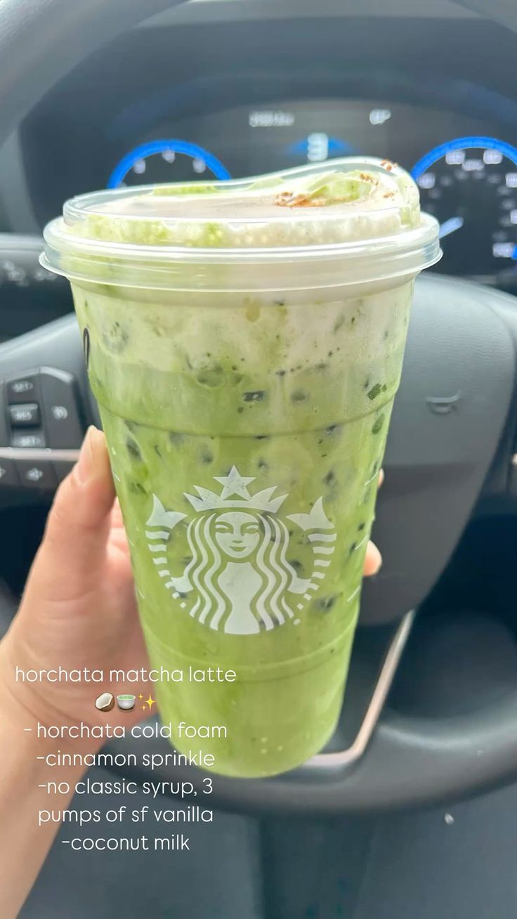How to order: “Can I get a venti matcha latte with coconut m