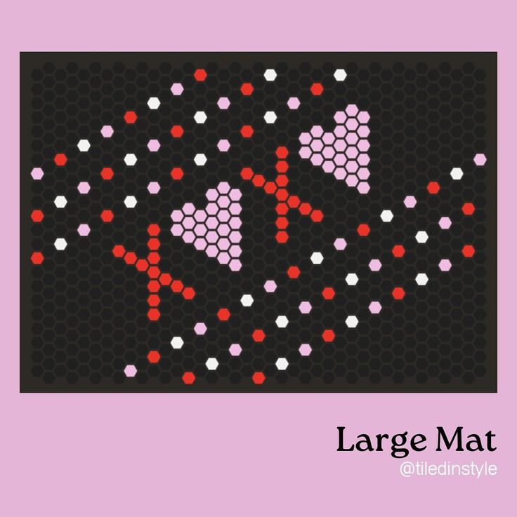 XOXO Valentine’s Day Letterfolk Tile Mat Design - Large Mat