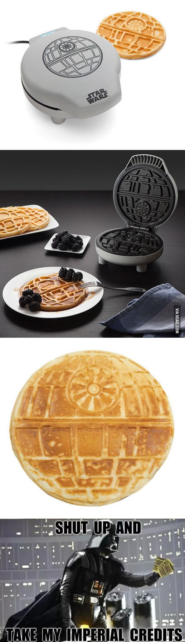 Star Wars Waffle Maker That Bakes Death Stars For Breakfast 