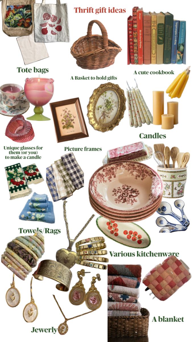 Gifts you can probably find at any thrift store. Start buyin