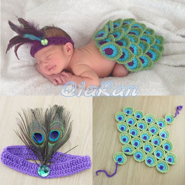 Peacock Style Baby Photography Props Costume Outfit Newborn 