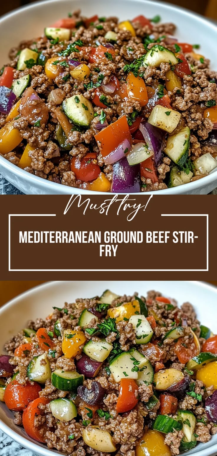 Mediterranean Ground Beef Stir-Fry: Flavor-Packed Delight - 