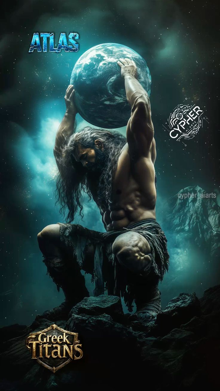 Atlas, the Titan who carries the weight of the heavens, is p