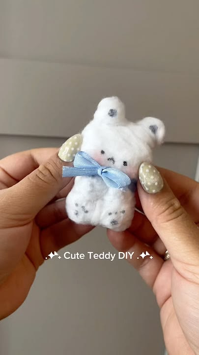 DIY Cute Teddy 🤍🎀