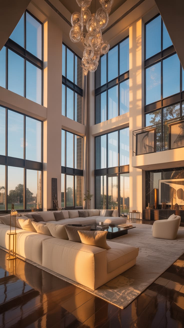 Mastering light and air in a double height living room is wh