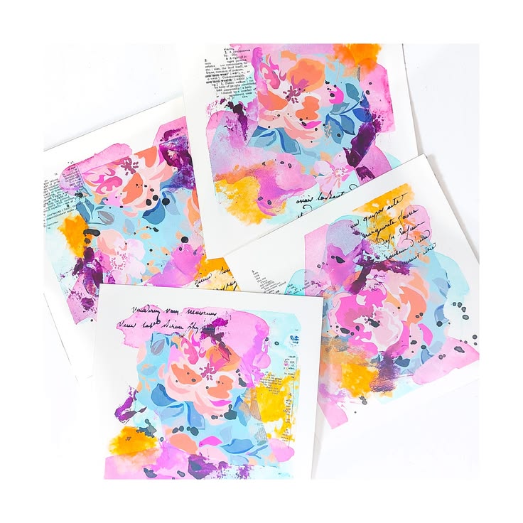"Printemps au jardin", collages & techniques mixtes sur papi