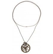 Retro StyleTriangle And Round Shape Sweater Chain Charm Pend
