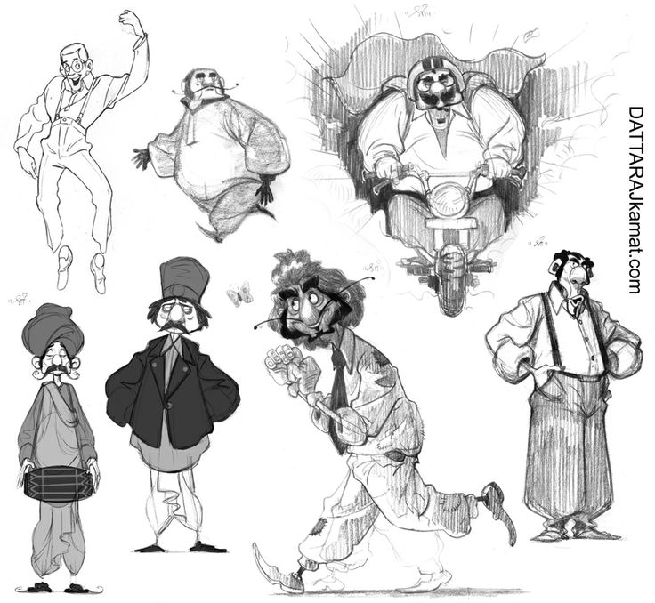 Dattaraj Kamat Art : A few selected character sketches done 
