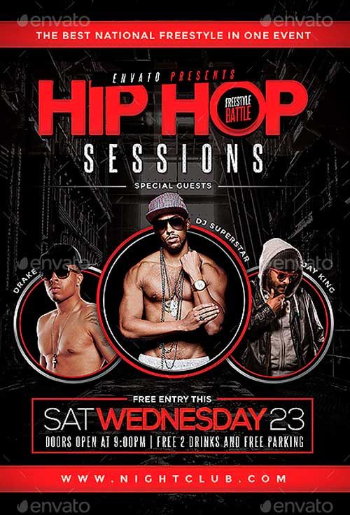Check out the Hip Hop Sessions Event Flyer Template for your