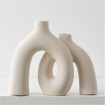 Amazon.com: Hug Donut Decorative Ceramic Vase Set for Flower