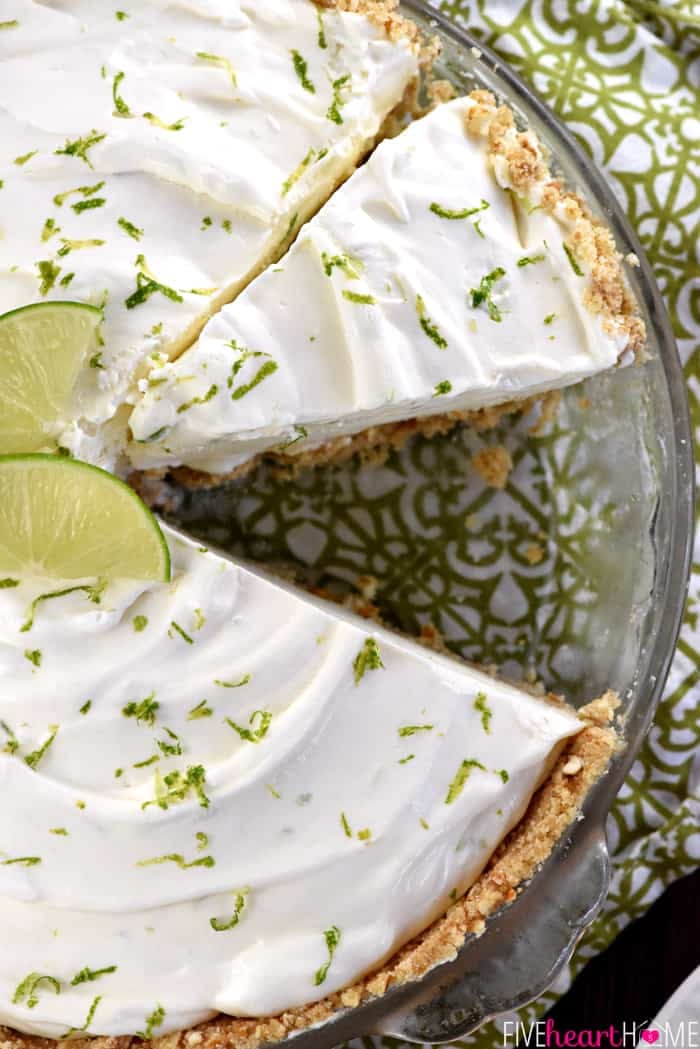 No-Bake Frozen Margarita Pie ~ cool and creamy, with a salty