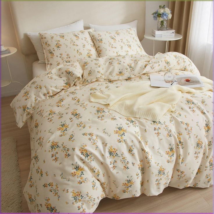 PRICES MAY VARY. Aesthetic Floral Pattern Comforter Set: Gar