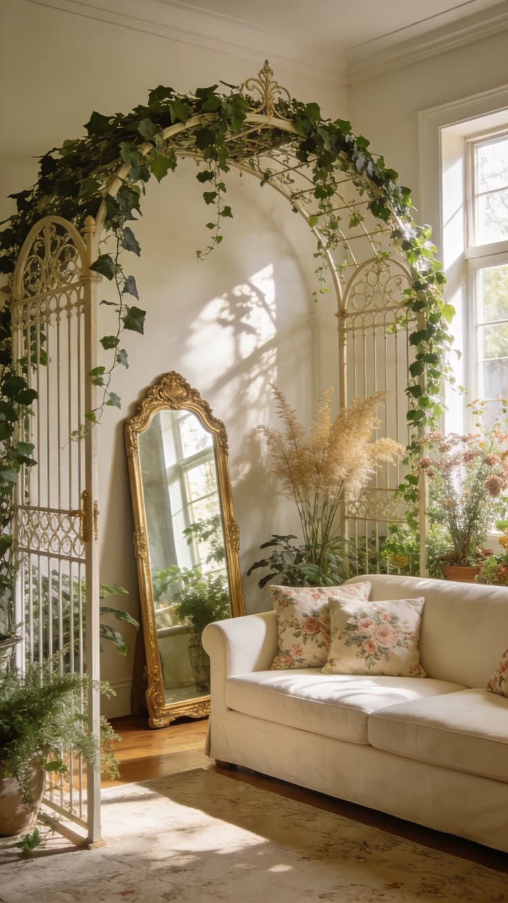 This romantic indoor secret garden living room inspiration s