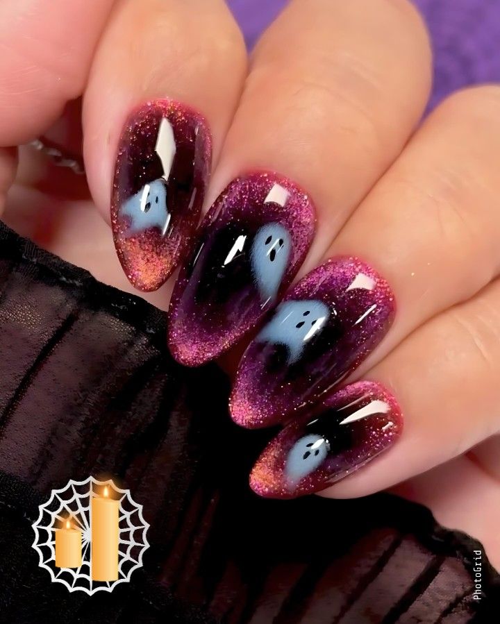 Get glam this Halloween with these nail designs. Use PhotoGr