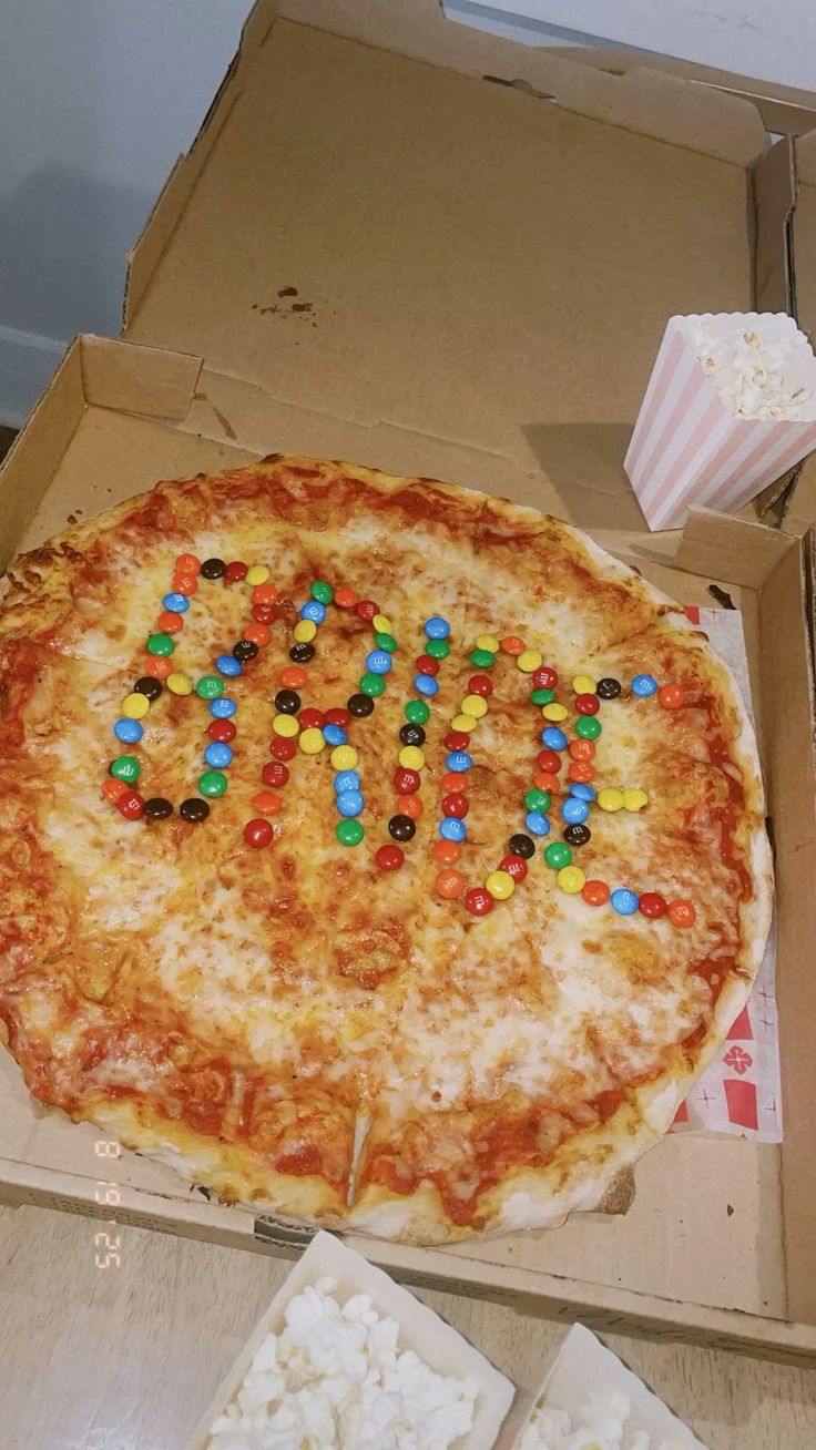 M&M bride pizza for princess diaries theme bachelorette part