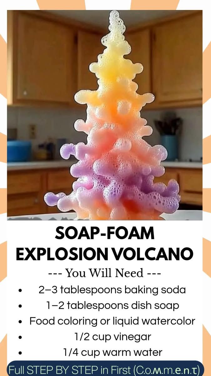 18K views · 116 reactions | Soap-Foam Explosion Volcano  Tur