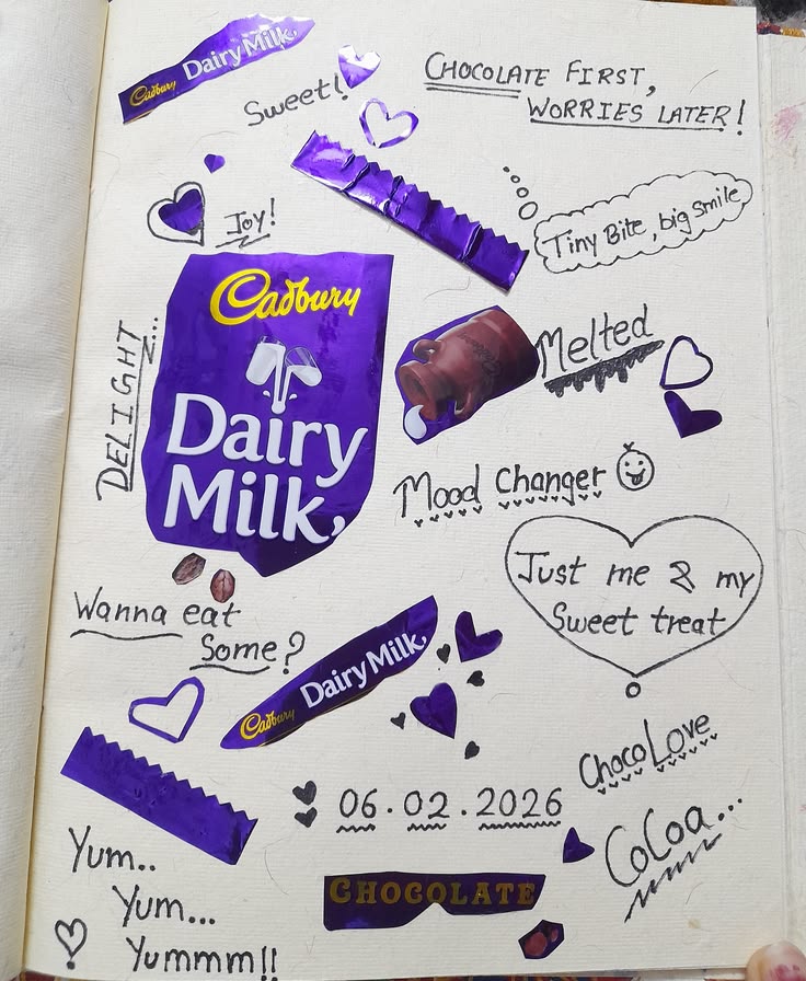 A tiny bite, a big smile 💜✨ This Cadbury Dairy Milk scrapboo