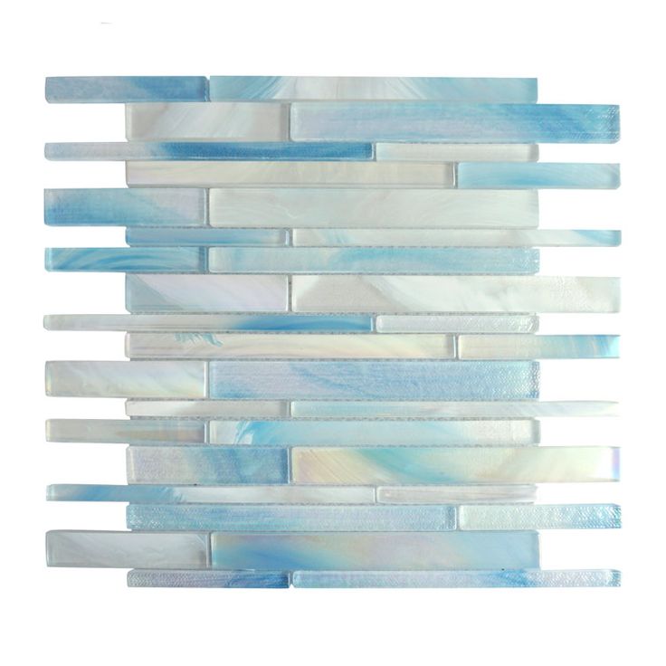 Aurora Interlocking Glossy Glass Linear Mosaic Tile