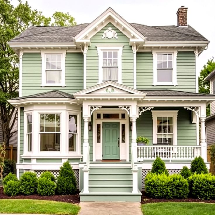 Discover timeless green Victorian house colors that bring cl