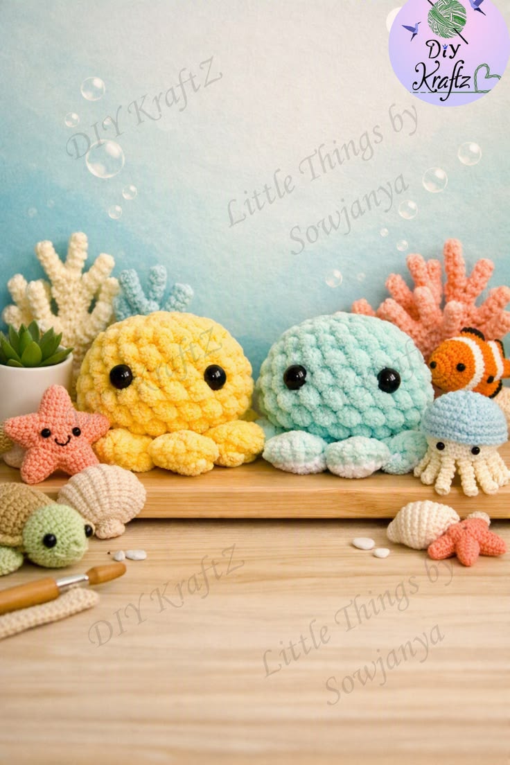 Make your own adorable crochet octopus plushie! This small a