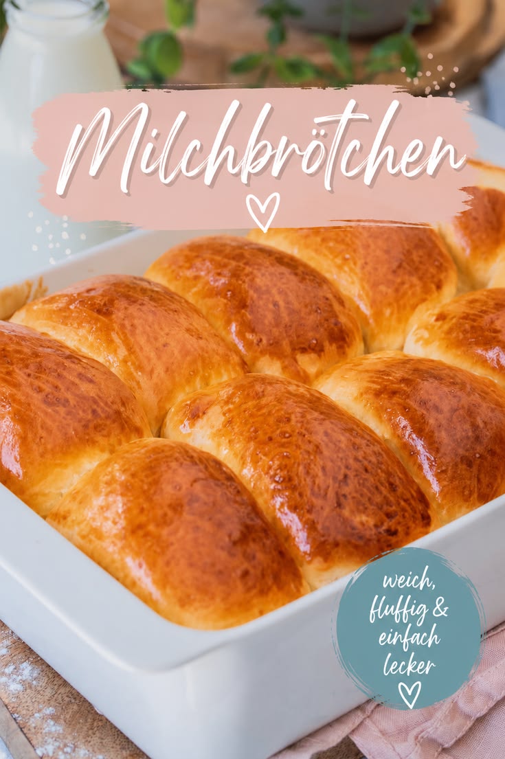 Fluffig weiche Milchbrötchen aus lockerem Hefeteig- perfekt 