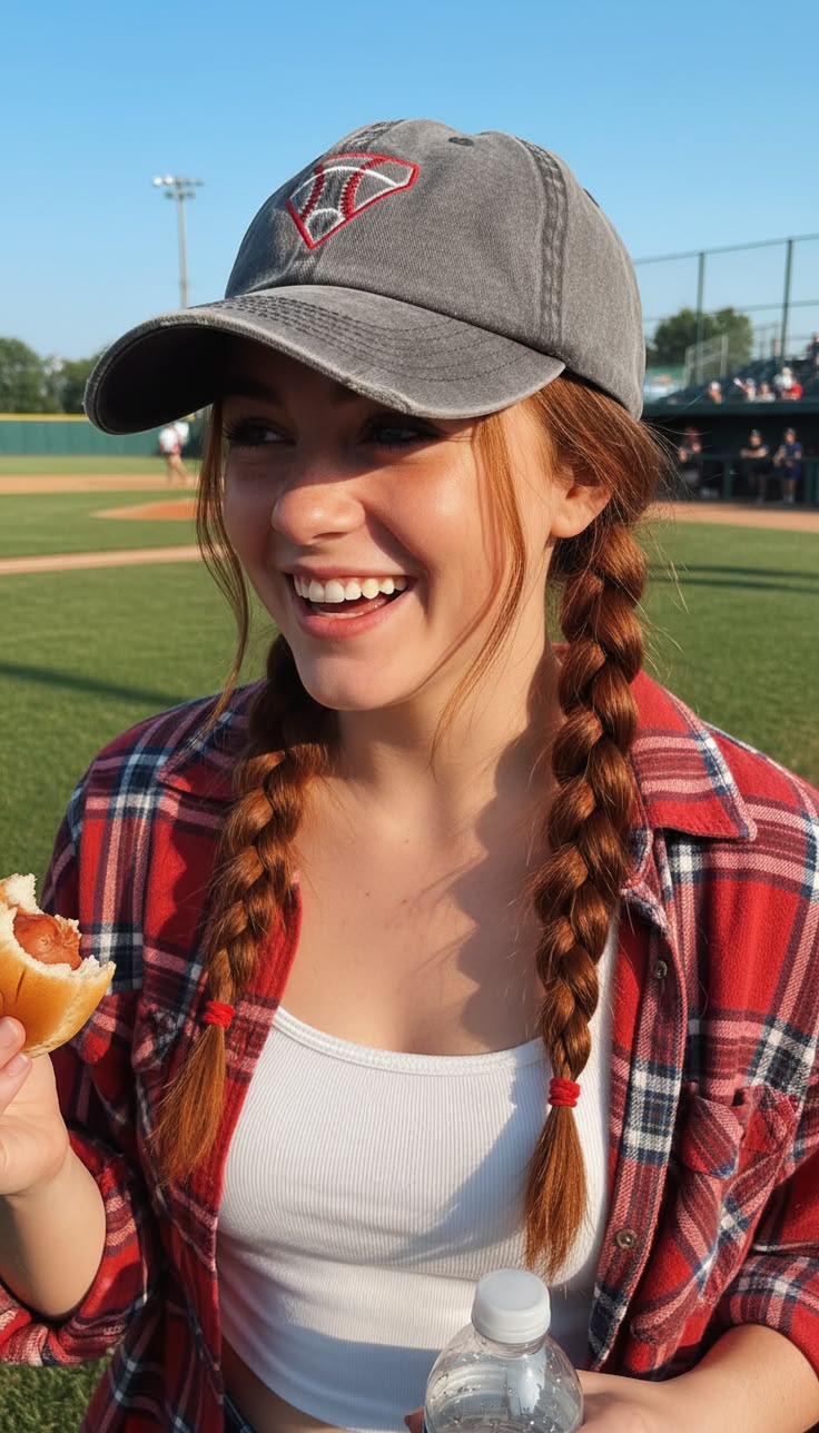 Braided pigtails offer excellent control and style for Hat h