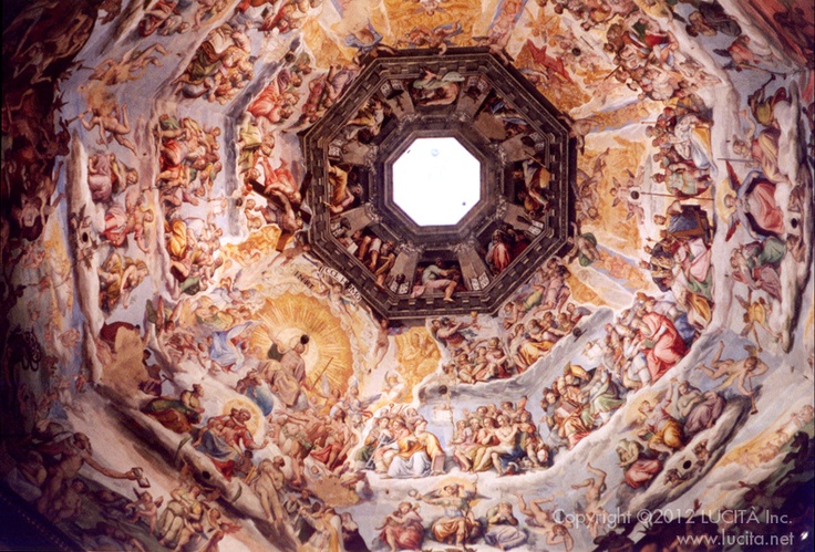 The stunning dome of Il Duomo in Florence, Italy.  Its doubl