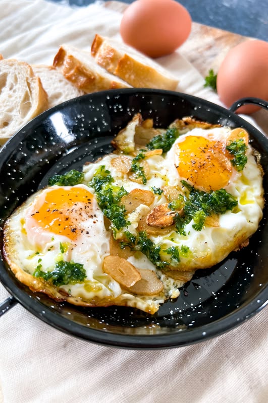 Spanish Garlic Eggs | Possibly the BEST Fried Eggs Recipe