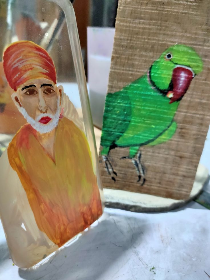 These beautiful acrylic painting idea on woods and phonecase