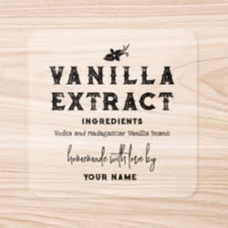 Customize Homemade Vanilla Extract Clear