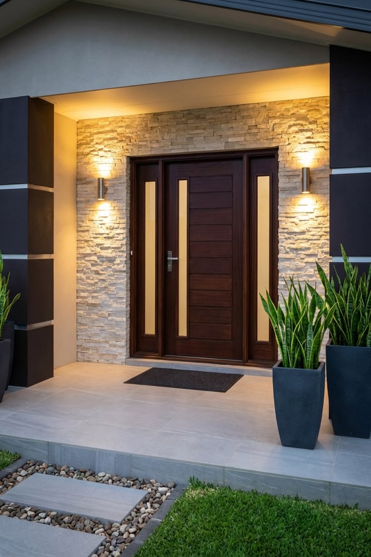 Make a stunning first impression with this modern front door