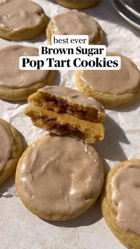 These soft Brown Sugar Pop Tart Cookies are packed with a go