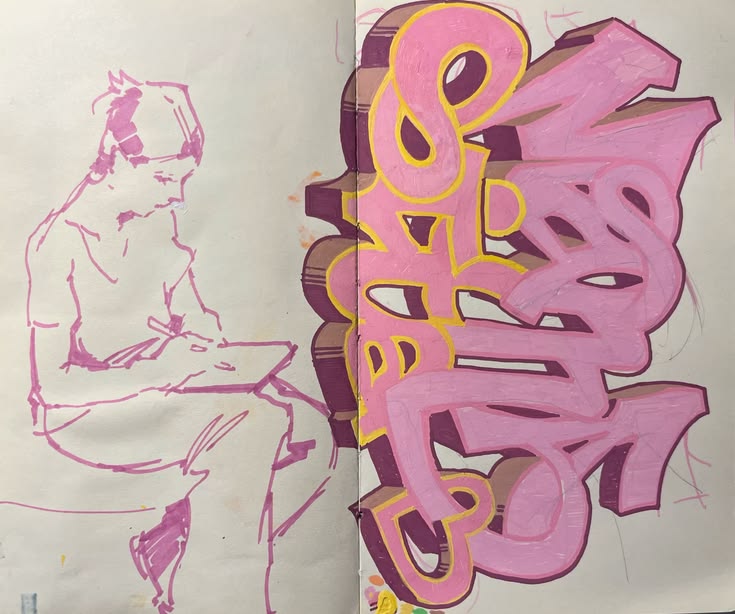 mamasita #graffiti #sketchbook #tag #markers