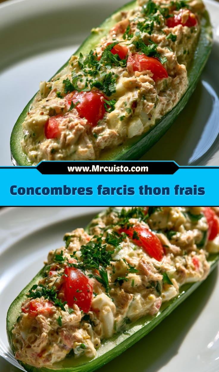 Concombres farcis thon frais

Légers et prêts en 15 min, ave