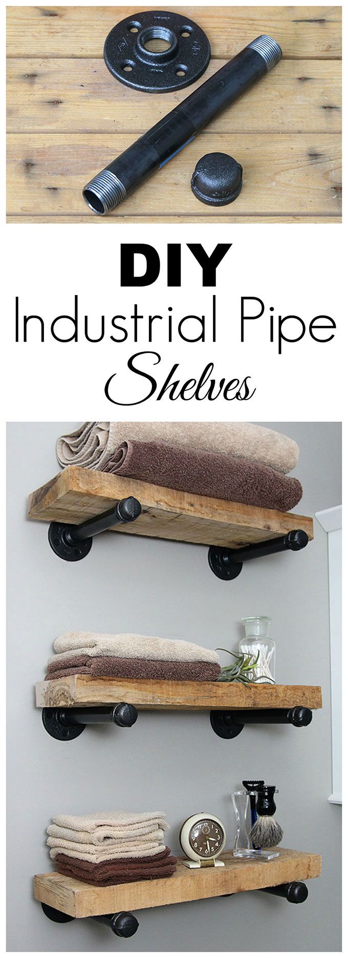Super easy step by step tutorial for how to make DIY industr