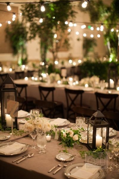 Romantic indoor garden reception