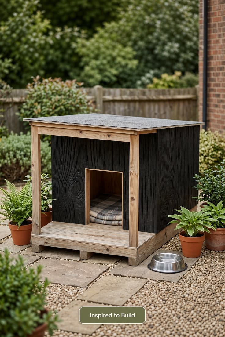 Get inspired to build a dog house that’s actually chic! 🌿✨ B