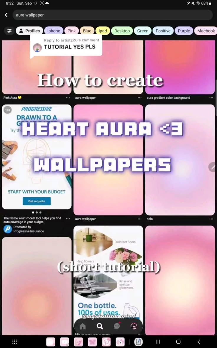 I recently figured out how to make my own heart aura wallpap