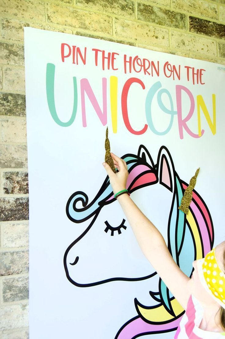 Pin The Horn On The Unicorn Free Printable