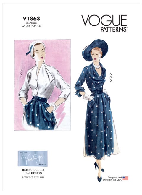 Vogue Patterns V1863 | Misses' Blouse, Skirt and Belt | Fron