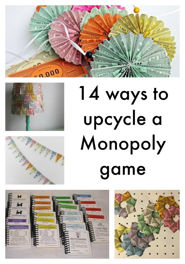 14 ways to upcycle a Monopoly game - the-gingerbread-house.c
