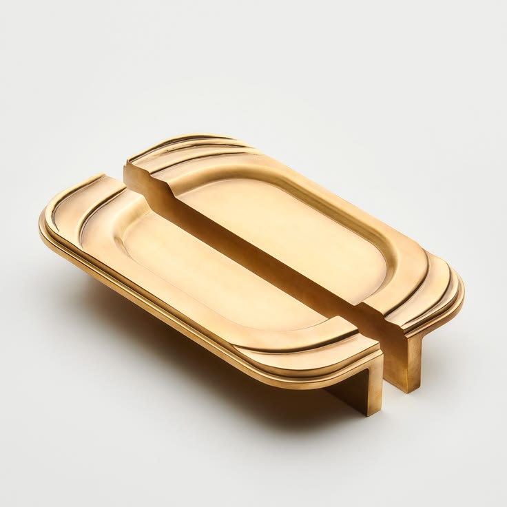 Plateau Door Pull Handle | Solid Brass | Henry Blake Hardwar