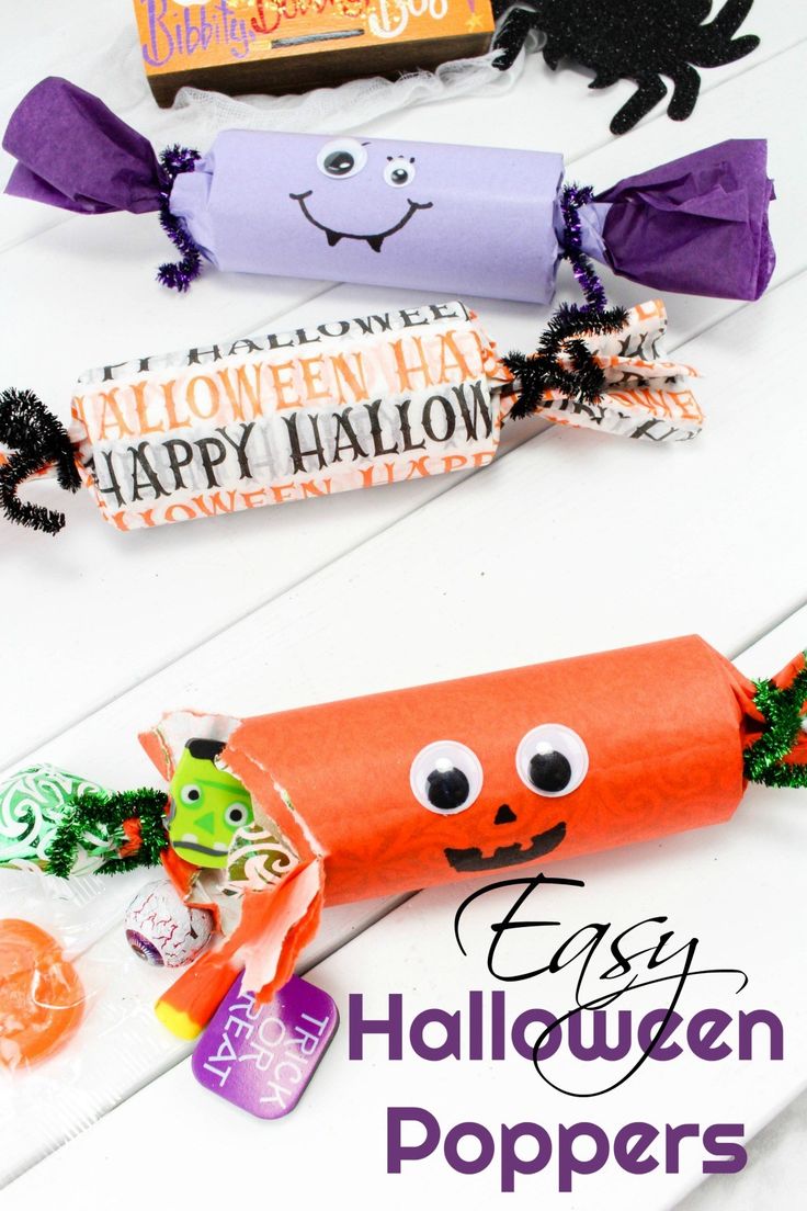These Easy Halloween Poppers are a fun craft easy enough for