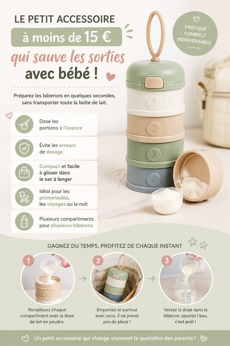 ✅ Dose les portions à l'avance
✅ Évite les erreurs de dosage