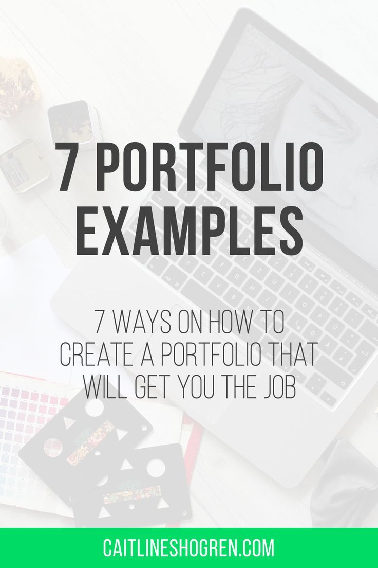 I spent a lot of time looking at how to create a portfolio b