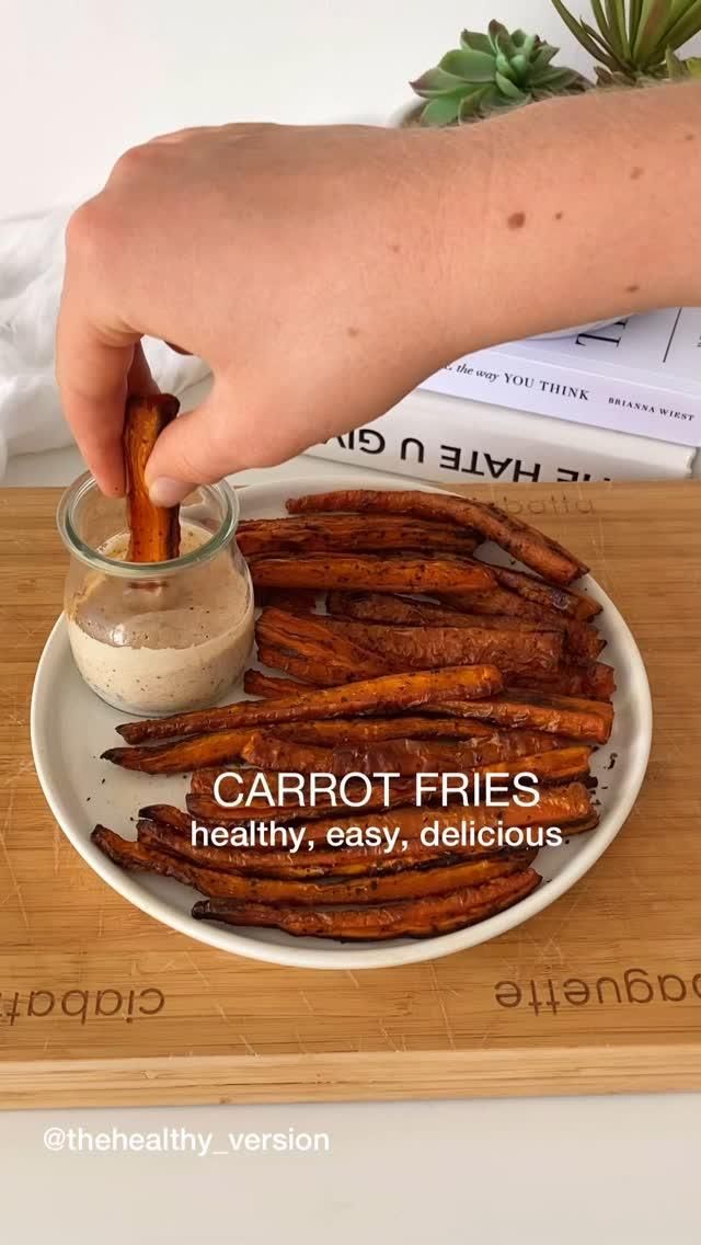 Recipe here below click on “visit site” Healthier Carrot Fri