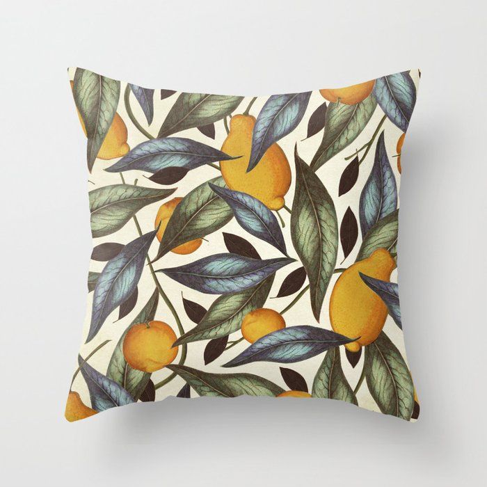 Lemons, Oranges & Pears Throw Pillow. Upgrade  your living r