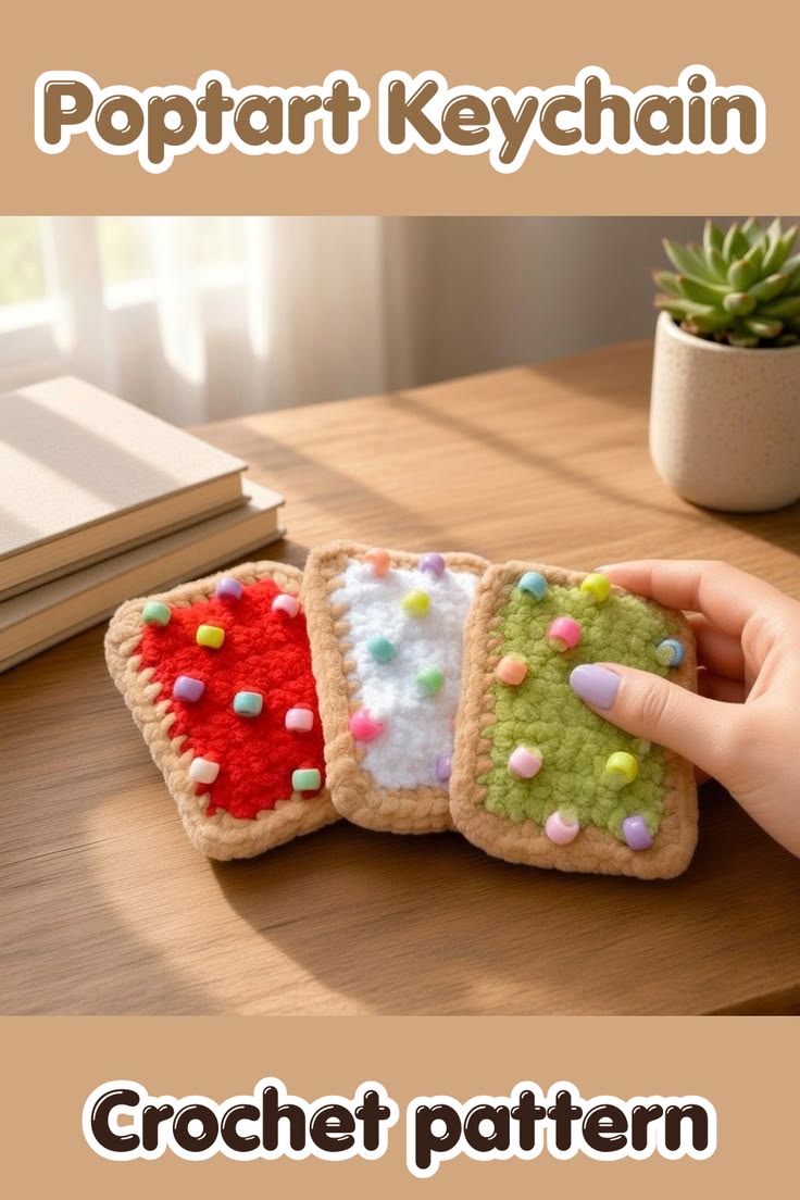 Meet your new favorite bag charm! This handmade Pop Tart key